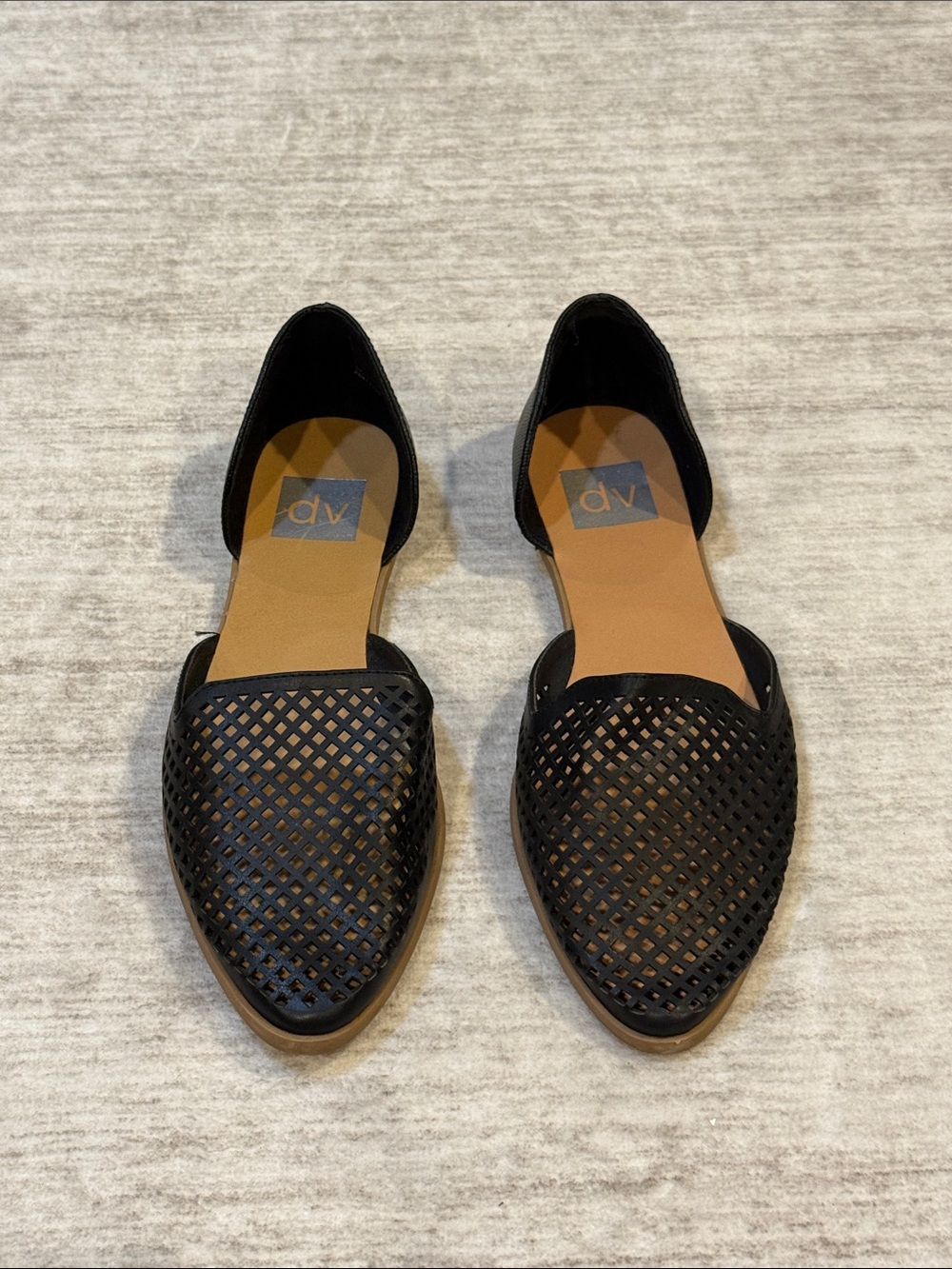 DV by Dolce Vita Black Perforated D'Orsay Flats